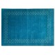 Gładki 100% wełniany dywan Gabbeh Loribaft Handloom turkusowy 170x240cm etniczne wzory