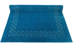 100% wełna gruby dywan loribaft z indii niebieski 170x240cm