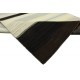 Gładki 100% wełniany dywan Gabbeh Loribaft Handloom czarny szary beżowy 170x240cm w pasy