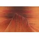 Pomarańczowy cieniowany kilim 100% wełniany dywan płasko tkany 55x200cm dwustronny Indie geometryczny wzór