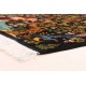 KOM - czarny rajski ogród piękny perski dywan (GHOM) 100% jedwab wytworzony Iran oryginalny 100x150cm