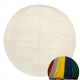 Gładki 100% wełniany dywan Gabbeh Handloom beżowy 250x250cm bez wzorów gładki okrągły