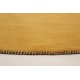 Gładki 100% wełniany dywan Gabbeh Handloom żółty 150x150cm bez wzorów gładki okrągły