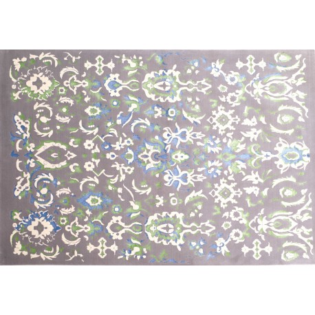 Odważny dywan Nepal Modern design kwiatowy wełna / jedwab 160x230cm luksusowy