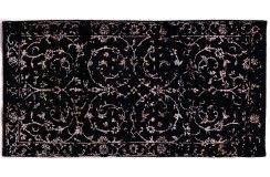 Odważny chodnik z Nepalu design abstrakcyjny vintage Contemporary wełna / jedwab 70x140cm luksusowy