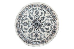 Ręcznie tkany dywan Nain 12lah kashmar z Iranu 100x100cm beżowy koło