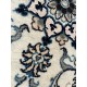 Nain gęsto ręcznie tkany dywan z Iranu wełna + jedwab ok 100x100cm beżowy okrągły