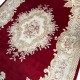 Piękny dywan Aubusson z Chin 200x300cm 100% wełna ręcznie rzeźbione kwiaty czerwony