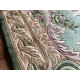Piękny dywan Aubusson z Chin 183x274cm 100% wełna ręcznie rzeźbione kwiaty beżowo-zielony