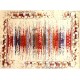 Wełna + jedwab dywan Gabbeh Loribaft patchwork vintage beżowy ok 170x240cm Indie