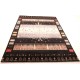 Wełna owcza dobrego gatunku dywan Gabbeh Loribaft patchwork vintage czarny beżowy ok 200x300cm Indie