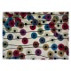 Kolorowy designerski nowoczesny dywan wełniany ok 200x300cm Indie 2cm gruby beżowe tło