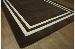100% wełna gruby dywan z Indii nowoczesny gładki brąz 150x240cm
