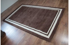 100% wełna gruby dywan z Indii nowoczesny gładki brąz 150x240cm