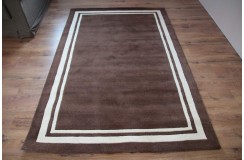 100% wełna gruby dywan z Indii nowoczesny gładki brąz 150x240cm