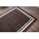 Dywan wełniany 150x240cm nowoczesny gładki ciemny brązowy Indie reczny tafting