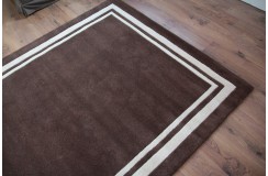 100% wełna gruby dywan z Indii nowoczesny gładki brąz 150x240cm
