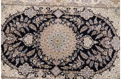 Ręcznie tkany dywan Nain 6la Habibian z Iranu 130x200cm granatowy