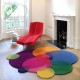 Okrągły niereguralny dywan Colorful Bubbles GD-90 Multi, 100% wełna, ręcznie wykonany