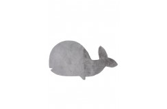 Piękny dywan w kształcie wieloryba Obsession Luna 852 grey super soft 73x103cm 100% mikropoliester, szary, dla dzieci