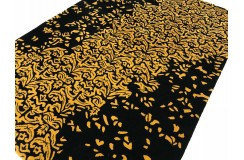 100% wełniany dywan czarny nowoczesny tuftowany 160x230cm 