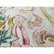 Piękny dywan Aubusson z Chin 168x244cm 100% wełna ręcznie rzeźbione kwiaty beżowy
