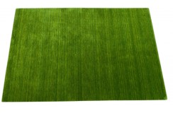 Gładki 100% wełniany dywan Gabbeh Lori zielony 140x200cm 