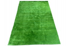 Gładki 100% wełniany dywan Gabbeh Handloom zielony 170x240cm 2cm gruby
