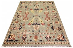 Królewska zielony dywan Kazak tkany ręcznie przez Nomadów 250x300cm