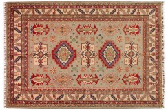 Królewski kwiatowy dywan Kazak gęsto tkany piękny 100% wełna ręcznie tkany z Afganistanu ekskluzywny 200x300cm taupe
