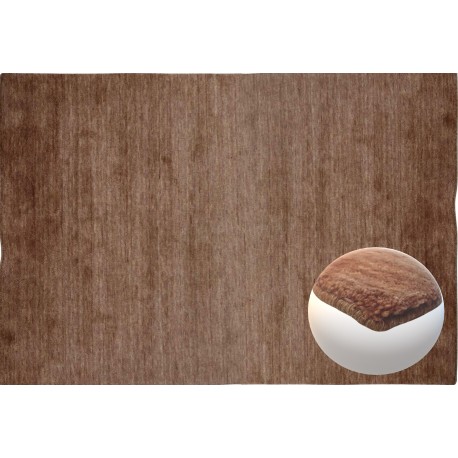 Brązowy gładki nowoczesny dywan Brinker Feel Good Carpets Gabbeh Loom Berber Peach 170x230cm
