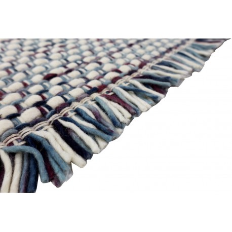 Zaplatany dywan Brinker Carpets Sunshine 02 Blue Multi 170x230cm 100% wełna owcza filcowana wart 3 950 zł