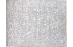 Unikatowy dywan jedwabny / wełniany z Nepalu deseń vintage 250x315cm luksus kwiatowy design