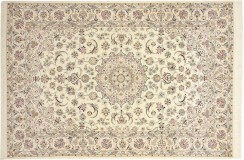 Ręcznie tkany dywan Nain 9la z Iranu 100% wełna 210x310cm beżowy perski oryginał unikatowy