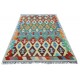 Kolorowy dywan kilim ręcznie wiązany 155x200cm z Afganistanu Maimane Chobi  100% wełna dwustronny vintage nomadyczny