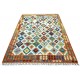 Kolorowy dywan kilim ręcznie wiązany 200x290cm z Afganistanu Chobi  100% wełna dwustronny vintage nomadyczny
