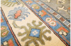 Królewska zielony dywan Kazak tkany ręcznie przez Nomadów 250x300cm