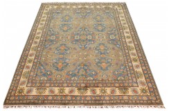 Królewska zielony dywan Kazak tkany ręcznie przez Nomadów 250x300cm