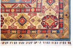 Królewska zielony dywan Kazak tkany ręcznie przez Nomadów 20x300cm