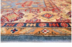 Królewska zielony dywan Kazak tkany ręcznie przez Nomadów 20x300cm