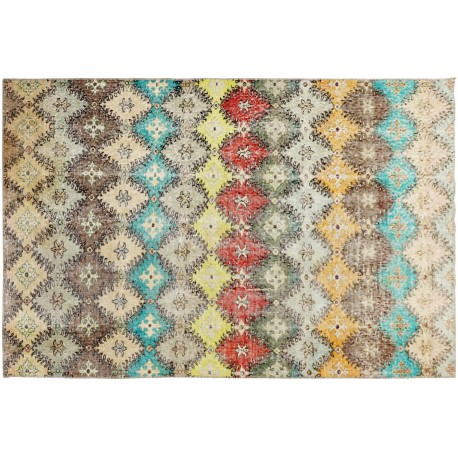 Dywan ręczne tkany perski Colored Vintage kolorowy ok 145x235cm RELOADED Retro rustic z Turcji