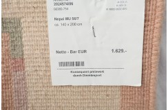 Subtelny gustowny dywan ręcznie tkany 140x200cm Nepal Musa Rose