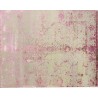 Ekskluzywny dywan jedwabny z Nepalu deseń abstrakcyjny vintage 250x306cm luksus jedwab z bananowca i wełna róż