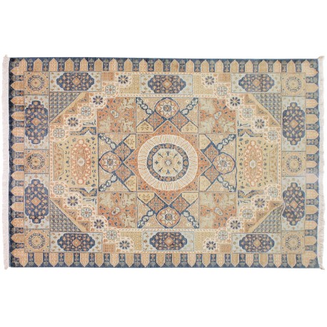 Gustowny beżowy dywan Ziegler Mamluk 100% wełna kamienowana ręcznie tkany 200x300cm