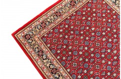 Herati dywan indyjski 100% wełna owcza orientalny czerwony 140x200