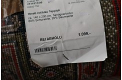 Herati dywan indyjski 100% wełna owcza orientalny czerwony 140x200
