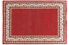 Wełniany ręcznie tkany dywan Mir Saruk z Indii 120x180cm orientalny czerwony