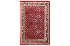 Herati dywan indyjski 100% wełna owcza orientalny czerwony 120x180