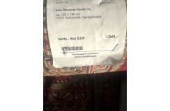 Wełniany ręcznie tkany dywan Herati premium z Indii 140x200cm orientalny  wart 4840złczerwony