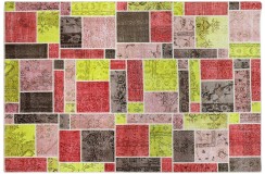 Dywan New Vintage Brinker Carpets Colored Patchwork, kolorowy prany kamieniami 160x230cm TURCJA